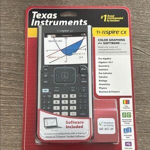 Texas Instruments TI-Nspire CX Color Graphing Calculator - Black and Red